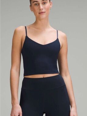 Black Lululemon Align Cropped Cami Tank Top